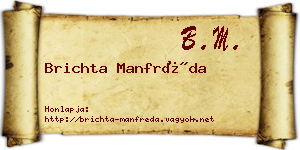 Brichta Manfréda névjegykártya